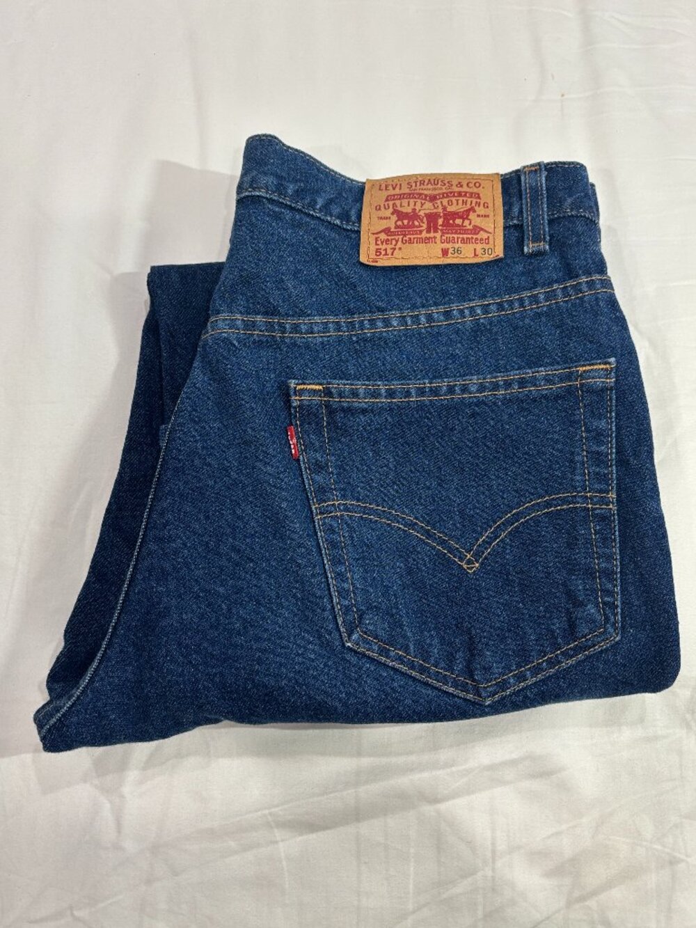VINTAGE LEVI'S 517 BOOTCUT JEANS MEDIUM WASH 100% COTTON